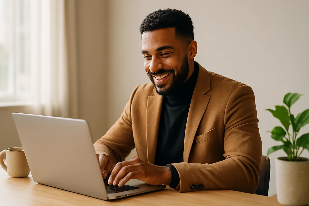 aanhef-motivatiebrief-man Man schrijft de aanhef van een motivatiebrief op zijn laptop