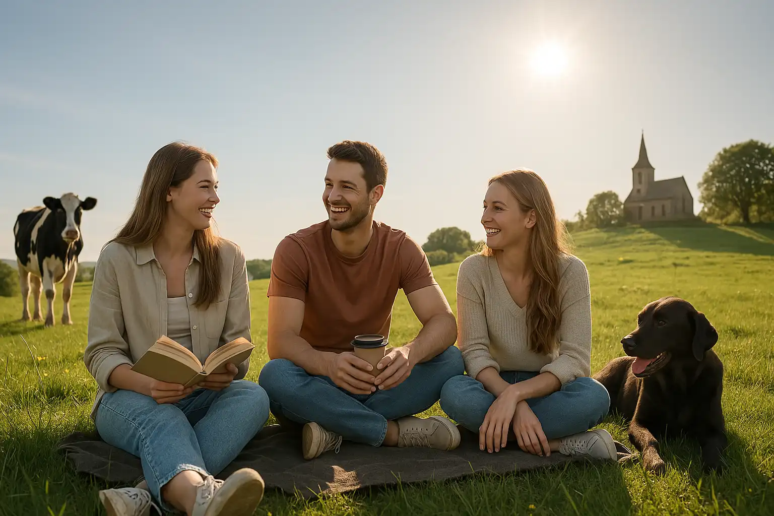 Jonge mensen die genieten van hun vrije dag op Goede Vrijdag