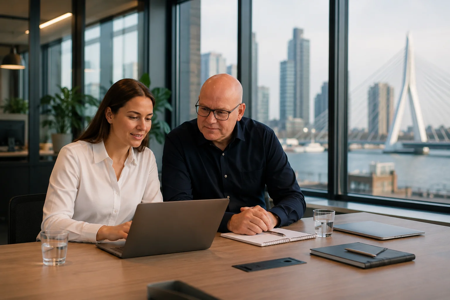 Collega's-skyline-Rotterdam