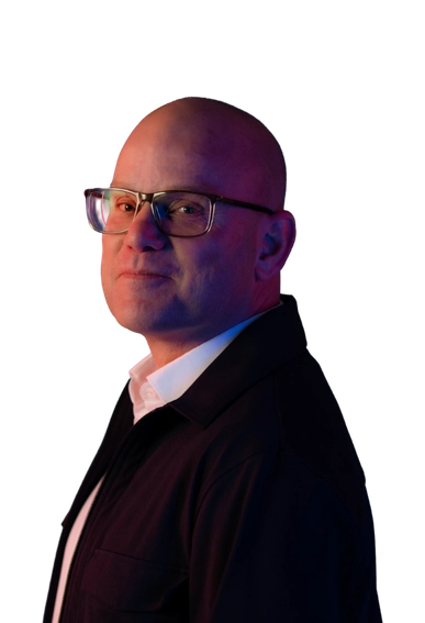 Zijaanzicht afbeelding man medewerker